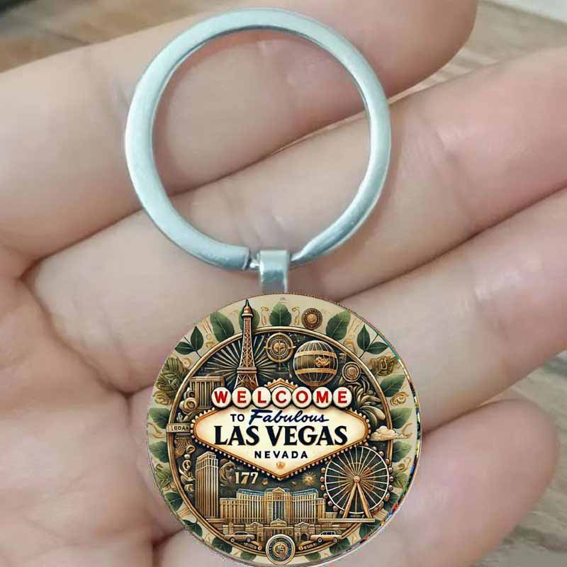 Vintage Vegas Fashion - Gantungan kunci Las Vegas vintage cocok