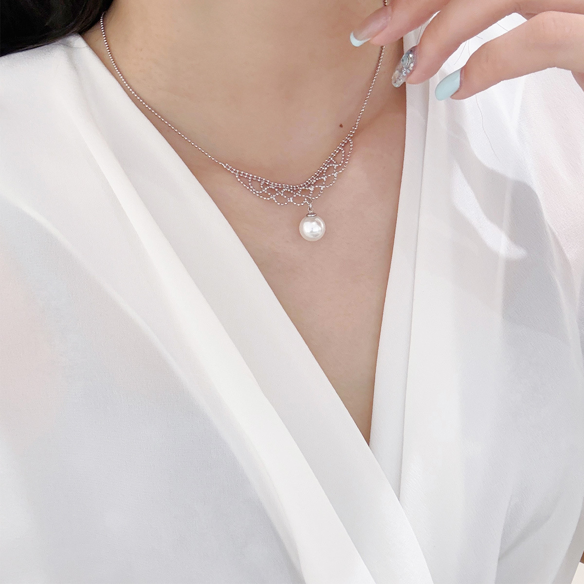 Vintage Fashion Tiktok - Kalung rantai sweater warna emas dan