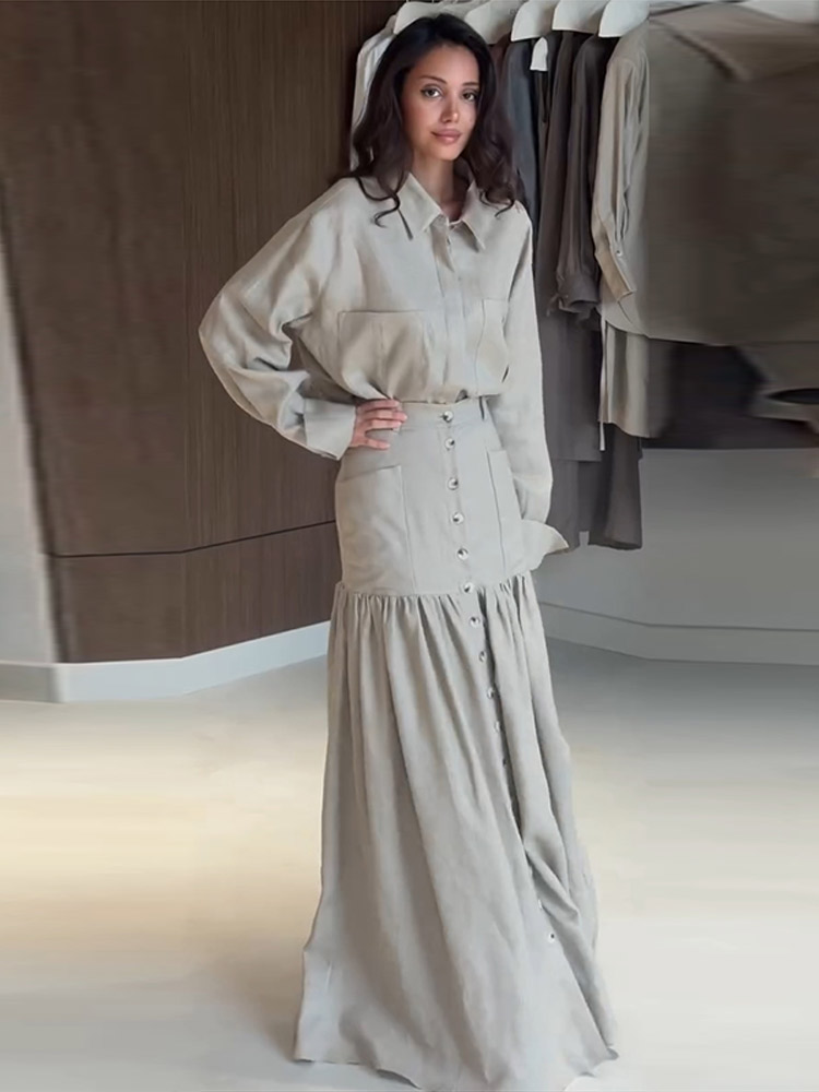 Vintage Fashion Outfits Men - Setelan Rok dan Kemeja Vintage Wanita,