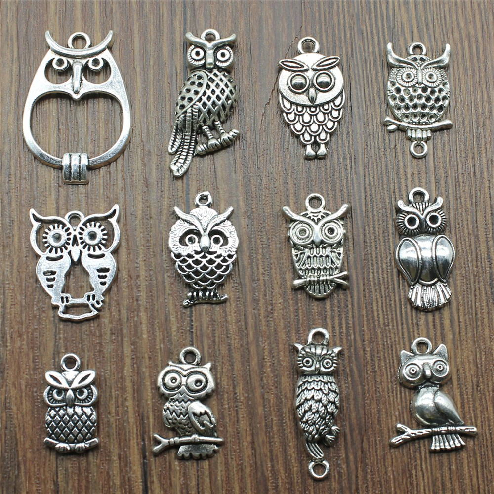 Vintage Urban Fashion - 10 Buah Jimat Burung Hantu Warna