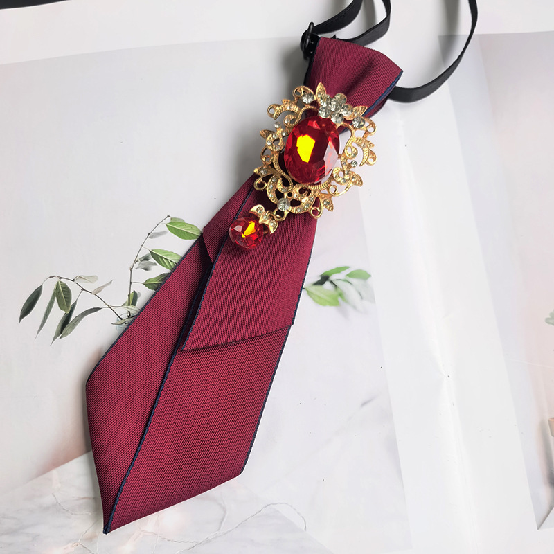 Vintage Fashion Outfits Men - Aksesori dasi berhiaskan batu permata warna
