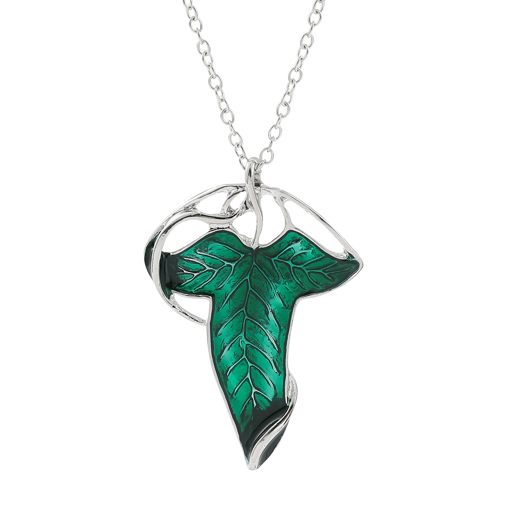 Vintage Urban Fashion - Kalung Liontin Daun Hijau Vintage, Aksesori