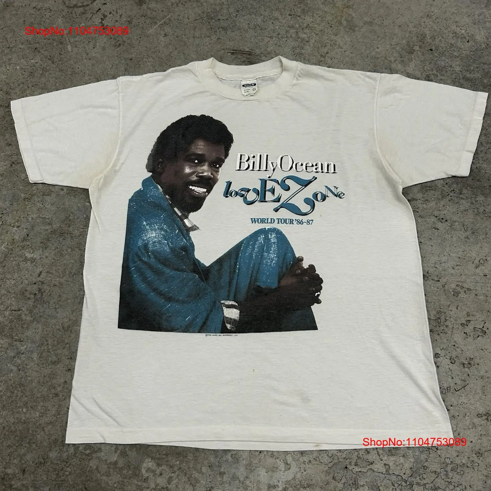 Vintage Fashion World - Kaus Band Billy Ocean Vintage 80S