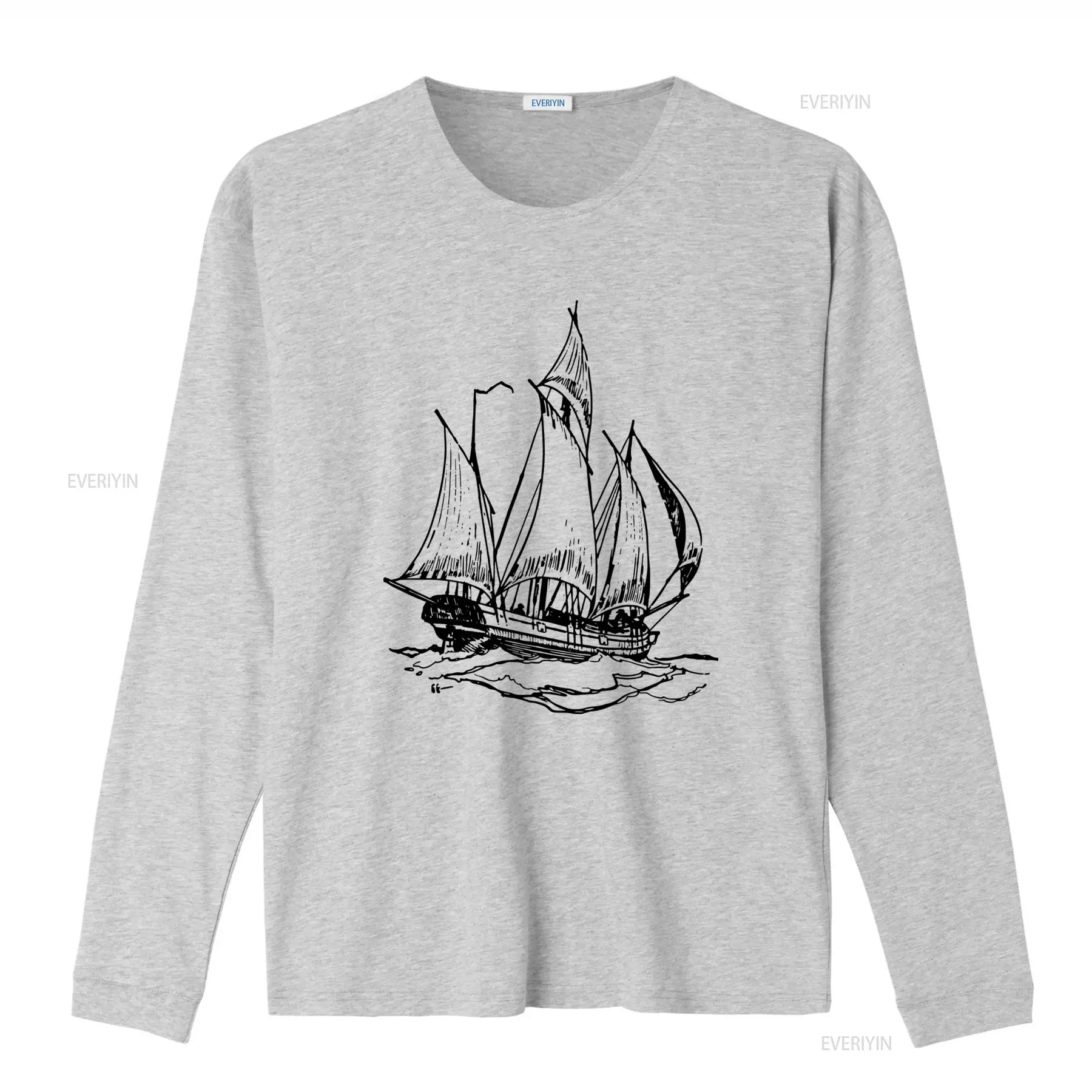 Kaos Cetak Kapal Layar Schoone - Vintage Yacht Fashion ulasan dan harga