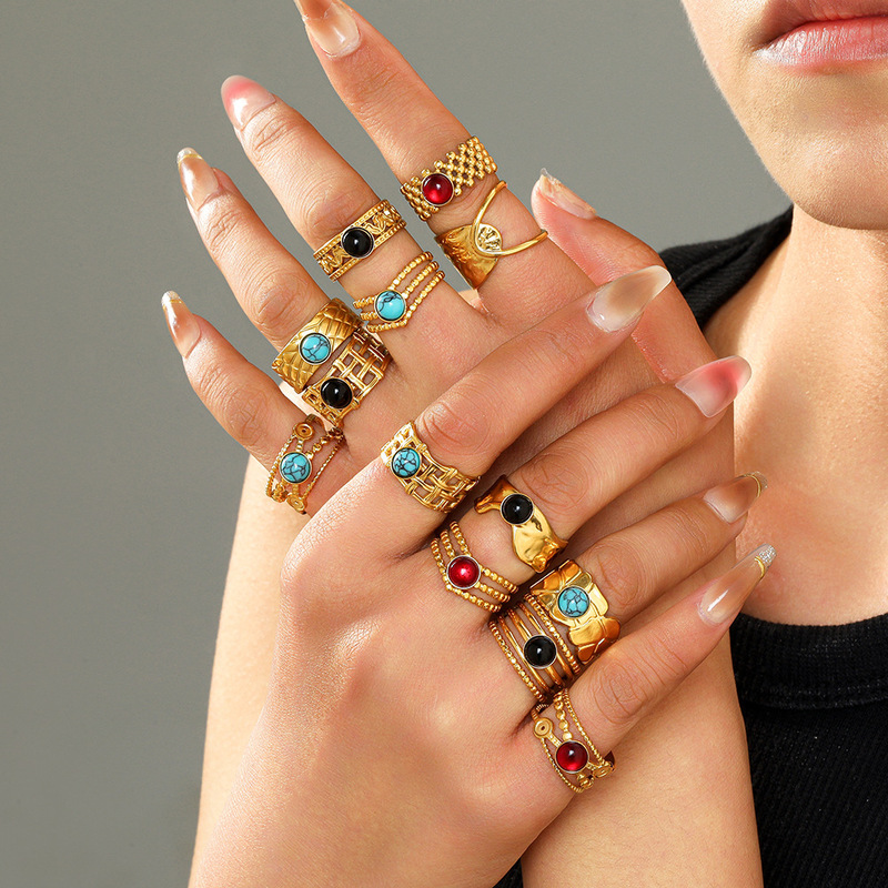 Cincin Baja Tahan Karat Berlap - Vintage Fashion Tiktok ulasan dan harga