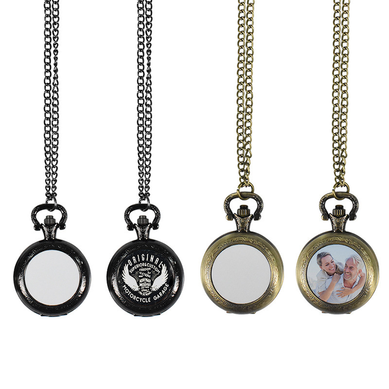 Kalung Liontin Jam Saku Logam  - Vintage Fashion Necklace ulasan dan harga