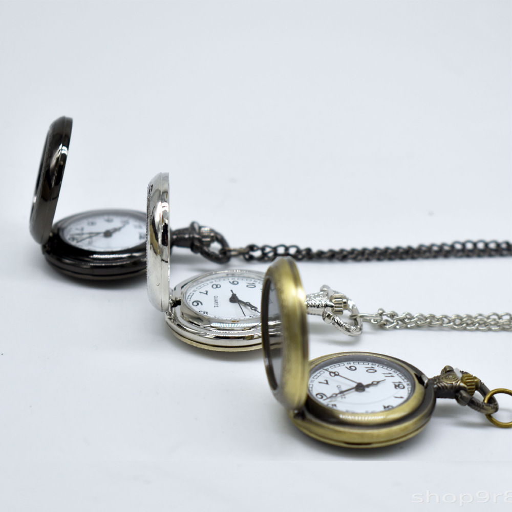 Kalung Liontin Jam Saku Logam  - Vintage Fashion Necklace ulasan dan harga