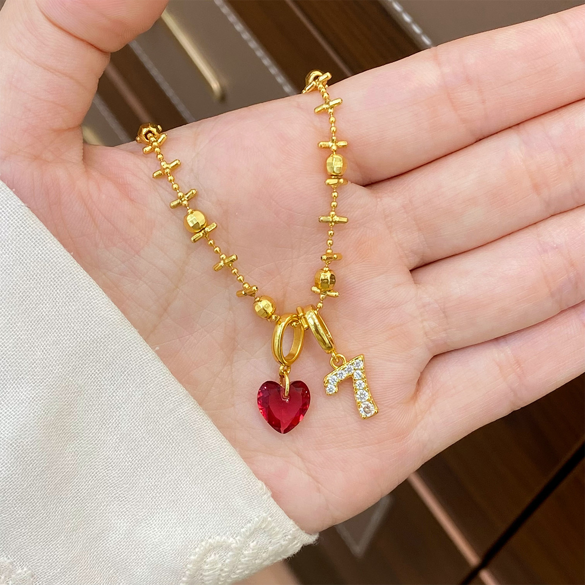 Kalung liontin bentuk hati ang - Vintage Fashion Tiktok ulasan dan harga