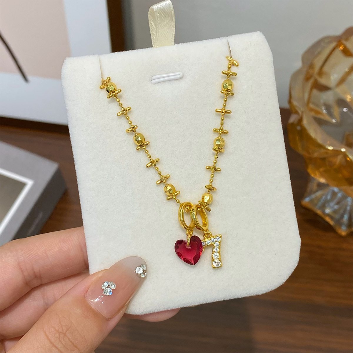 Kalung liontin bentuk hati ang - Vintage Fashion Tiktok ulasan dan harga