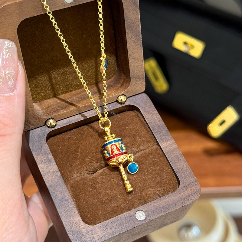Kalung roda doa enamel warna-w - Vintage Fashion Tiktok ulasan dan harga