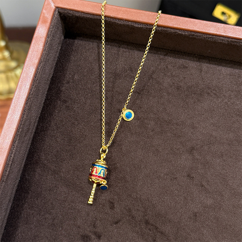Kalung roda doa enamel warna-w - Vintage Fashion Tiktok ulasan dan harga