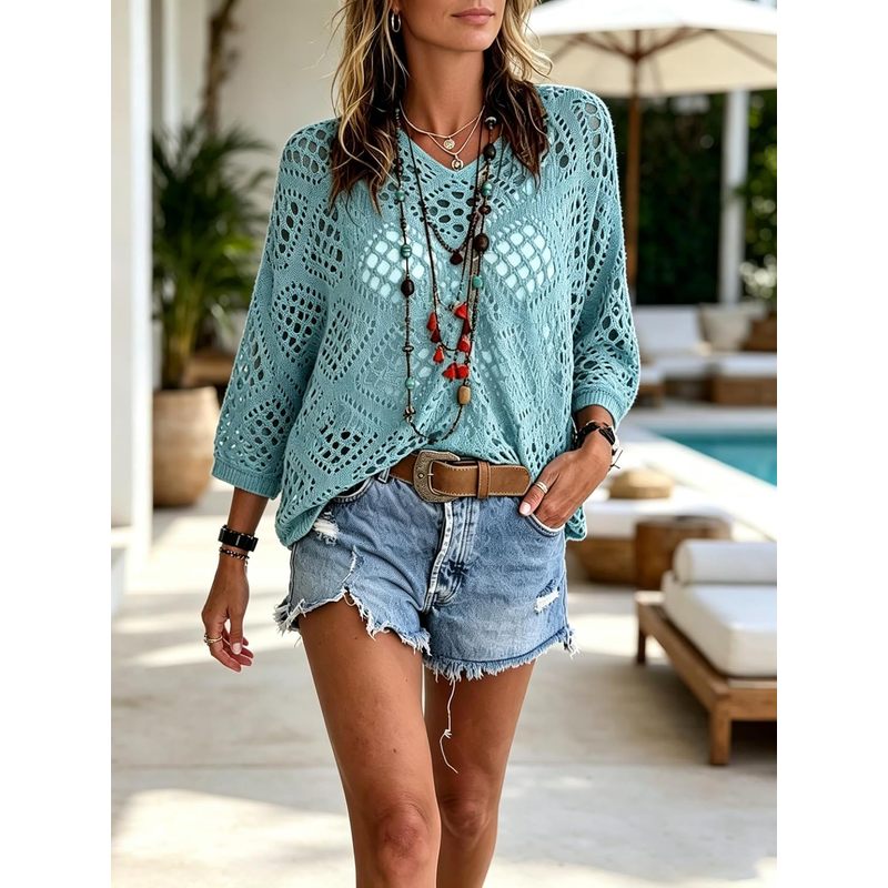 Atasan Rajutan Wanita untuk Mu - Crochet Top Boho ulasan dan harga