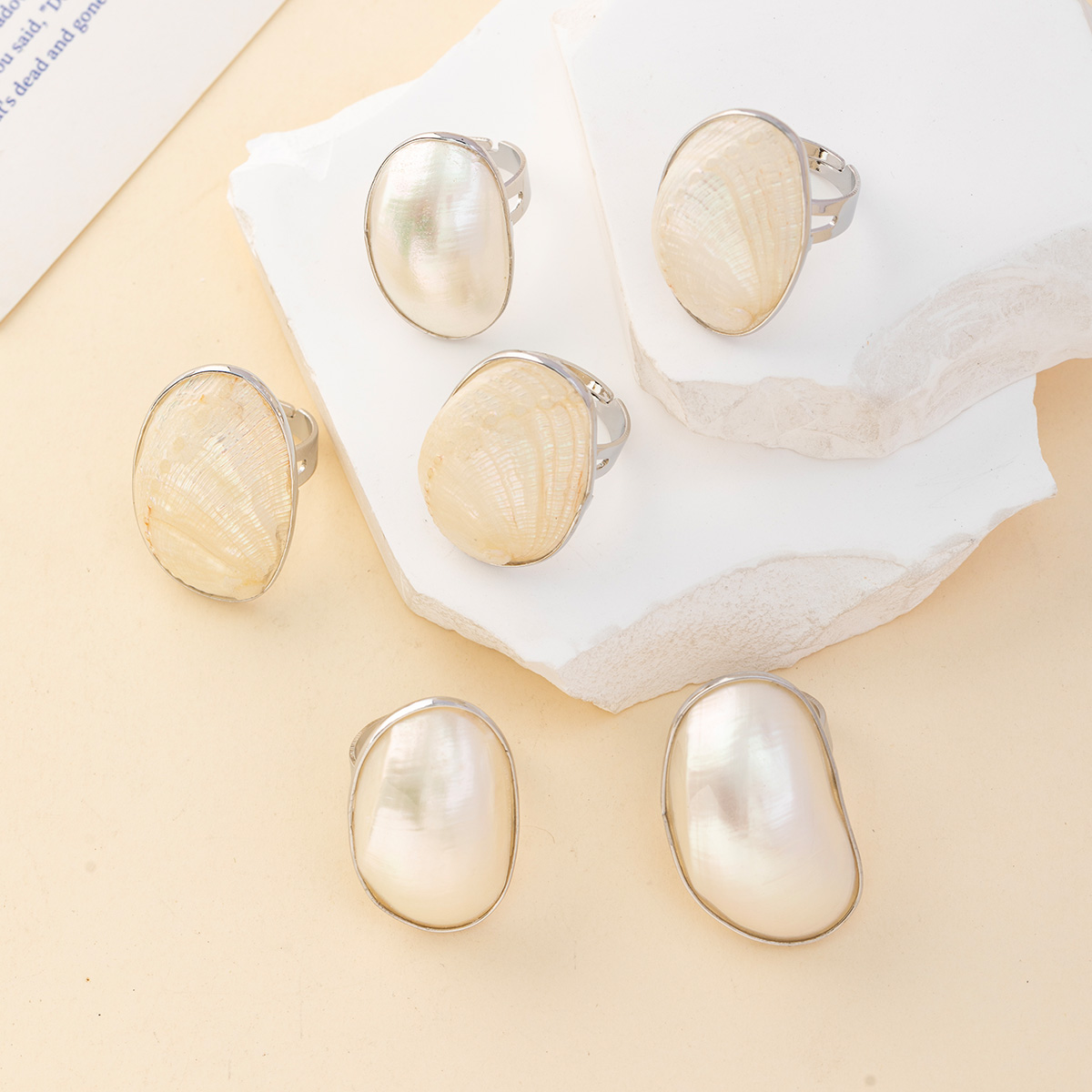 Cincin cangkang Chunky Vintage - Vintage Fashion Outlet ulasan dan harga