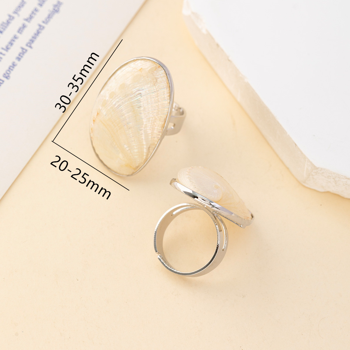 Cincin cangkang Chunky Vintage - Vintage Fashion Outlet ulasan dan harga