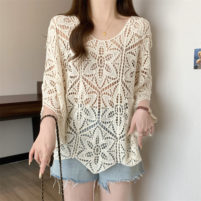 Atasan Renda Rajutan Wanita At - Crochet Top Boho ulasan dan harga
