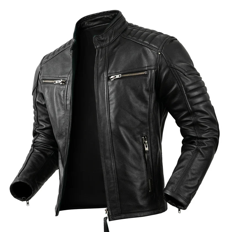 Mantel kulit motor, jaket kuli - Vintage Fashion Outfits Men ulasan dan harga