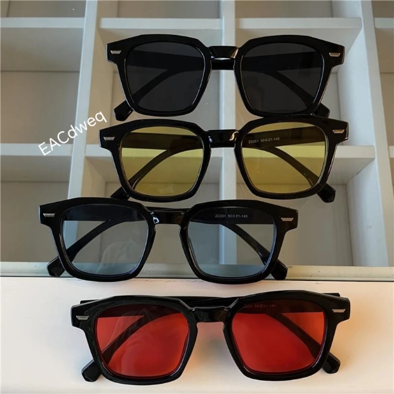 Kacamata Hitam Vintage Persegi - Vintage Fashion Female ulasan dan harga