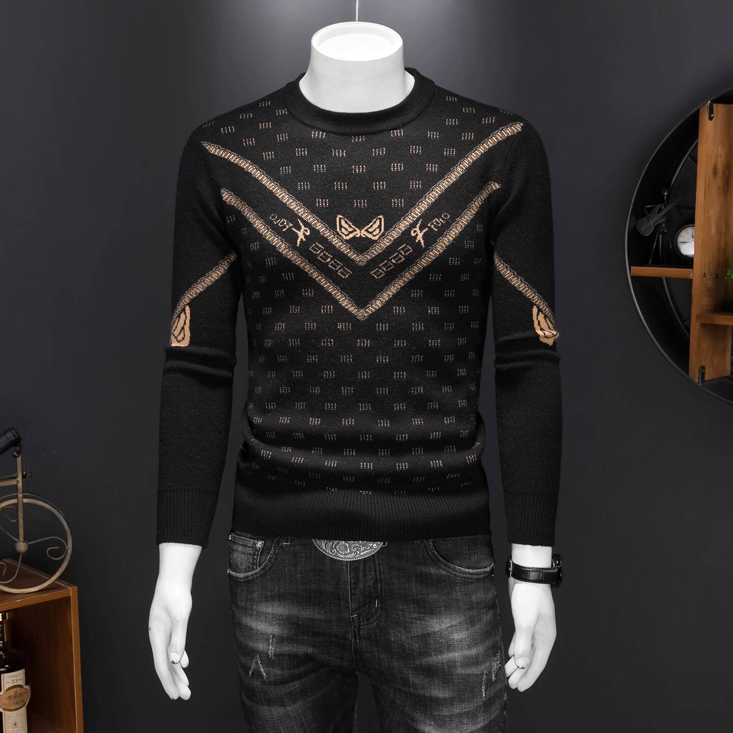 Sweater Fashion Vintage Pria M - Vintage Fashion Outfits Men ulasan dan harga