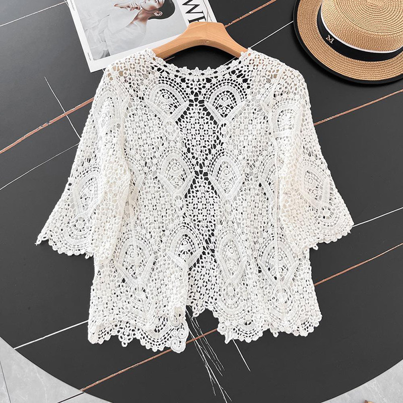 Kardigan Rajut Crochet Terbuka - Crochet Top Boho ulasan dan harga
