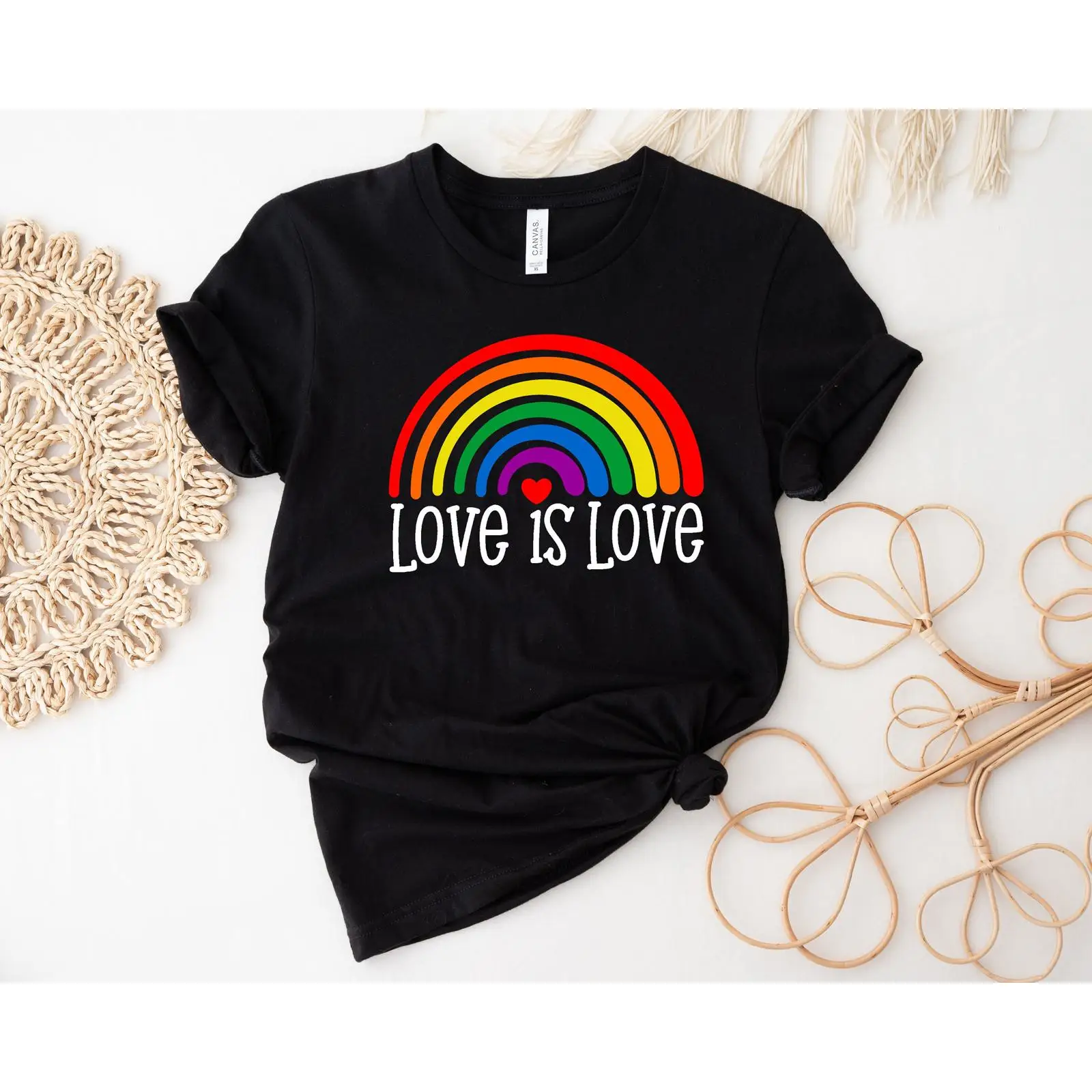 Kaos LGBTQ Love Is Rainbow, Pe - Vintage Fashion Community ulasan dan harga