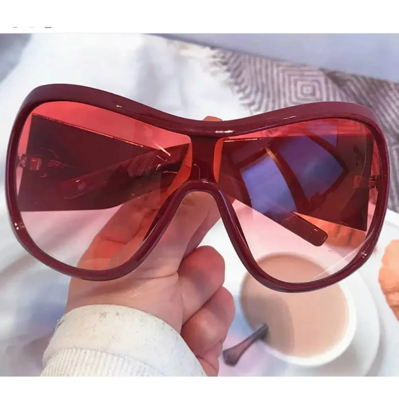 Kacamata Hitam Oversized Y2K O - Vintage Fashion Female ulasan dan harga