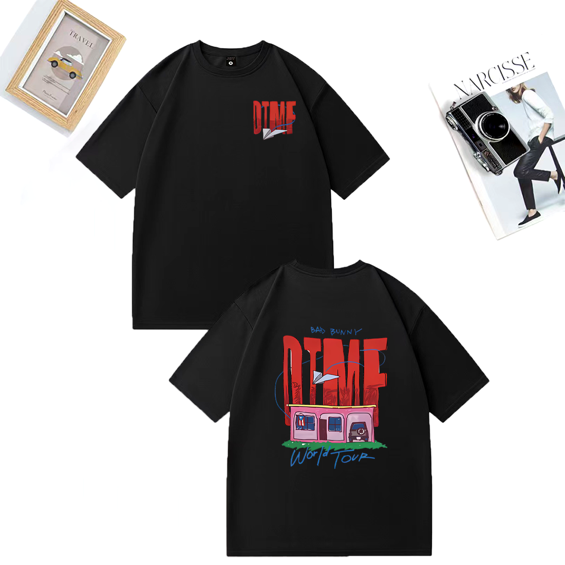 Kaos Baru Singer Bad Bunny DTM - Vintage Fashion World ulasan dan harga