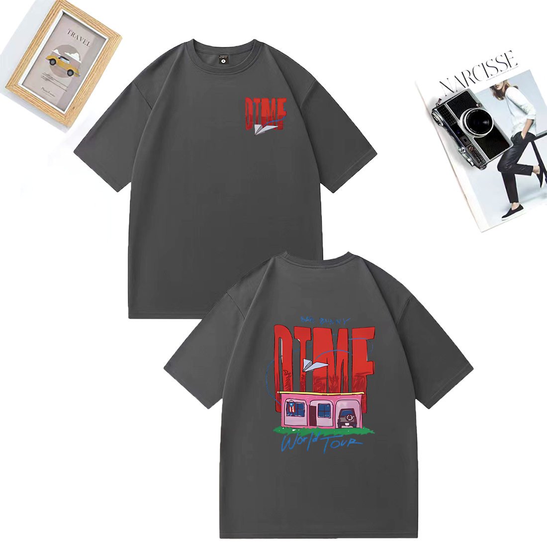 Kaos Baru Singer Bad Bunny DTM - Vintage Fashion World ulasan dan harga
