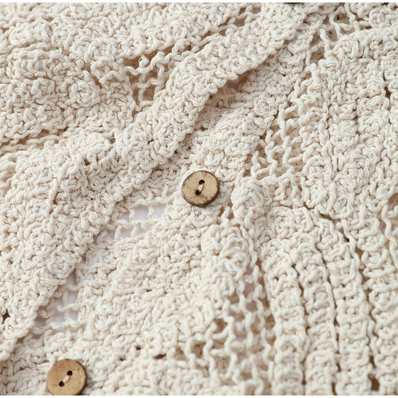 Blus Rajut Wanita Kancing Depa - Crochet Top Boho ulasan dan harga