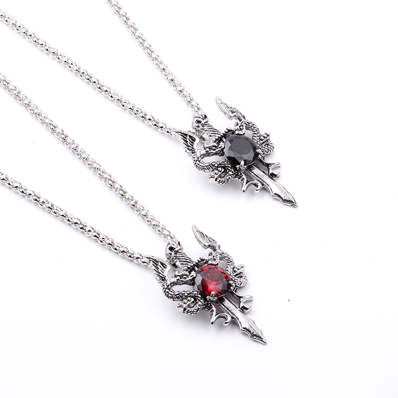 Kalung Salib Permata Hitam Nag - Vintage Fashion Necklace ulasan dan harga