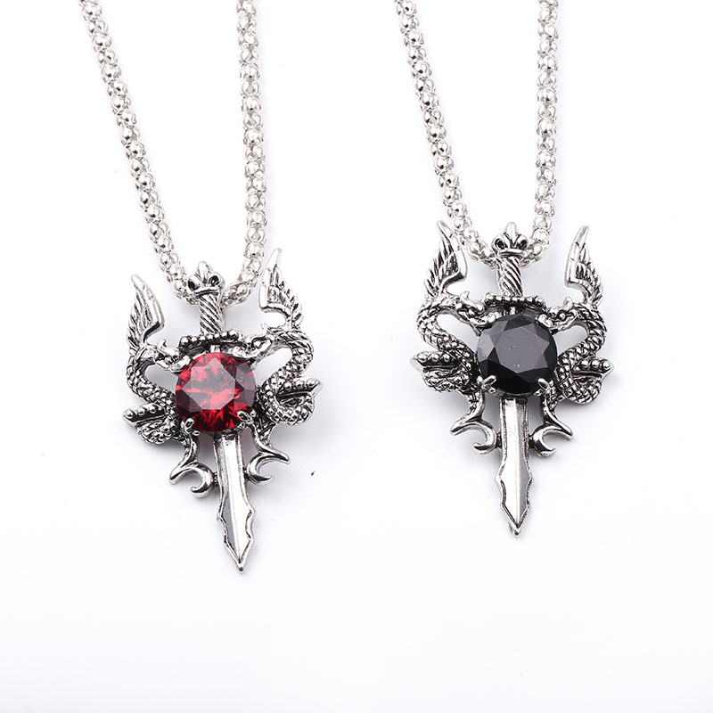 Kalung Salib Permata Hitam Nag - Vintage Fashion Necklace ulasan dan harga