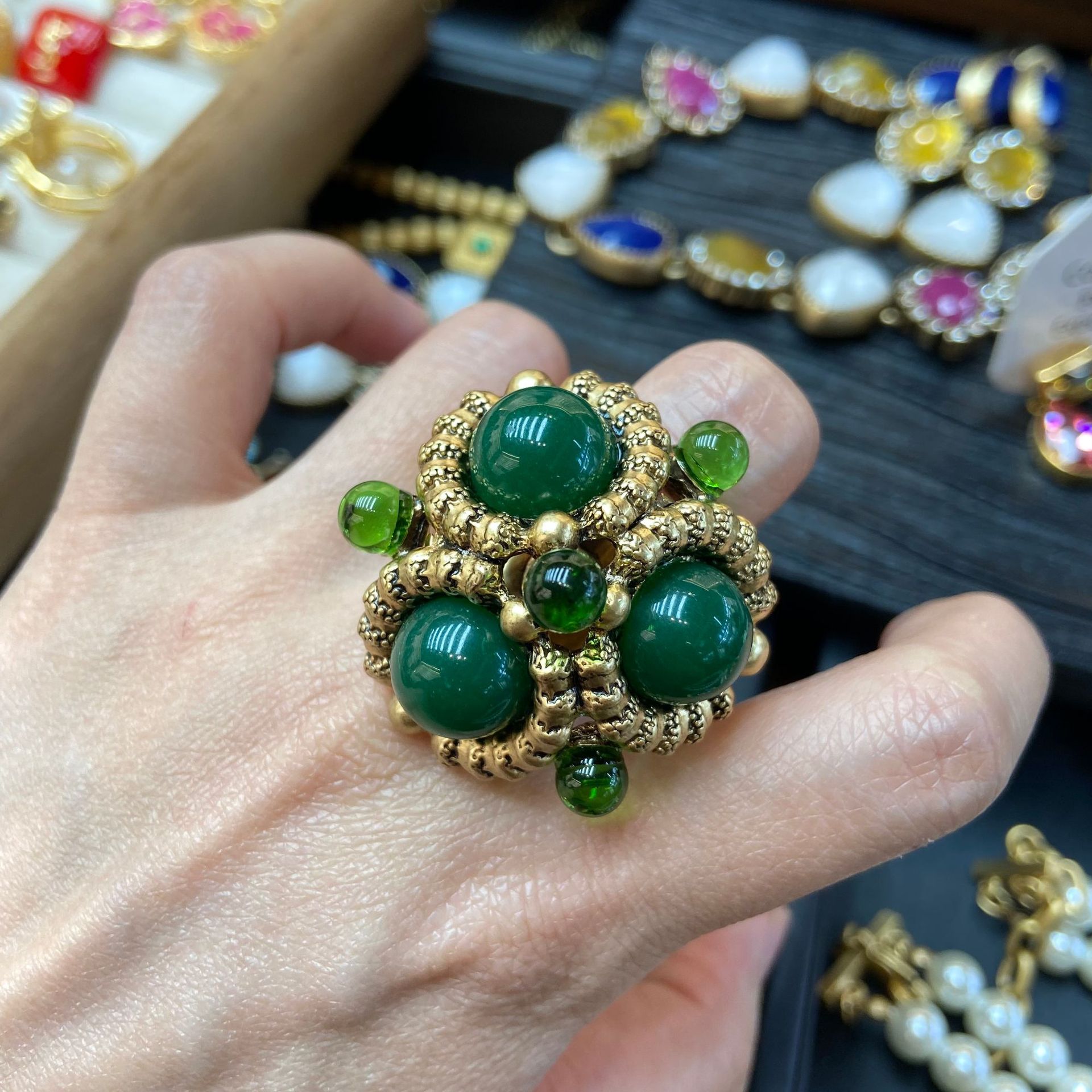 Anting batu akik lentera 2025  - Vintage Fashion Tiktok ulasan dan harga