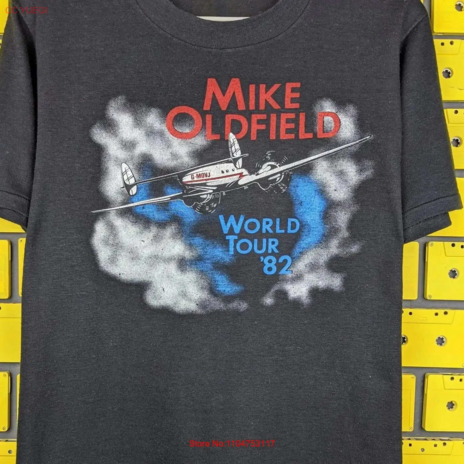 Mike Oldfield WORLD TOUR Kaus  - Vintage Fashion World ulasan dan harga